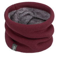 Unisex Winter Fleece Lined Neck Warmer Scarf for Outdoor Cycling and Daily Wear