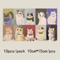 10-Pack Cat Photo Album Cards Aesthetic Postcards for DIY Room Wall Decor