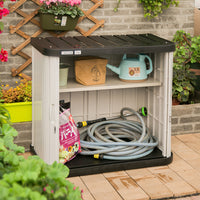 Outdoor Waterproof Storage Cabinet with Wheels for Balcony Garden Garage Tools