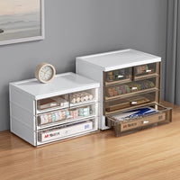 Stackable Desktop Drawer Organizer for Students and Office, Multi-layer File and Cosmetic Storage