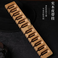 Solid Wood Belt Hanger for Closet Organization