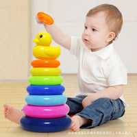 Baby Stacking Rings Rainbow Tumbler Toy Set for Early Educational Development