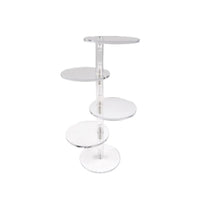 5-Tier Clear Acrylic Round Display Stand for Figures, Nail Polish, Cosmetics