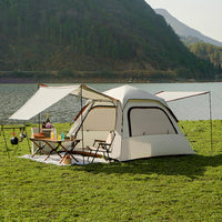 Automatic Pop-Up Camping Tent with Integrated Rainfly for Outdoor Picnics and Camping