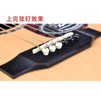 Acoustic Guitar Bridge Pins, 6-Pack with 1 Spare, Black/Ivory