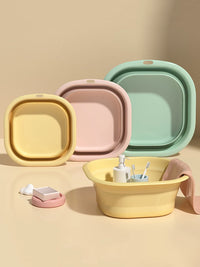 Foldable Wash Basin Portable Travel Laundry Foot Bath Tub for Home Dormitory