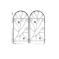 Iron Art Garden Trellis for Climbing Plants, Outdoor Decorative Screen for Clematis Roses