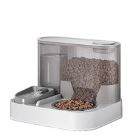 Automatic Pet Water Fountain and Food Dispenser with Stainless Steel Bowls for Cats and Dogs
