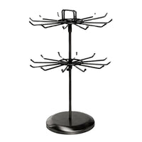 Two-Tier Rotating Jewelry Display Stand for Necklaces, Bracelets, Lipsticks and Keys