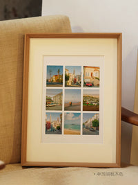 Photo Frame with Mat Board for Wall Mounting, A3/4K/Square Sizes, Double-Sided Display