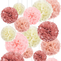 11-Piece Paper Flower Ball Set for Birthday Parties, Weddings, and Festive Decorations