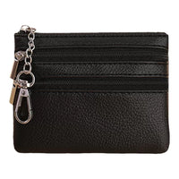 Minimalist Keychain Coin Purse for Men and Women, Multi-layer Zipper Card Holder Wallet