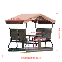 Outdoor Patio Villa Four-Person Power Swing Chair Leisure Iron Art Open-Air Balcony Home Rocking Hanging Chair