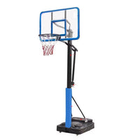 Adjustable Portable Basketball Hoop with Wheels for Kids and Adults, Hand-Crank Lift System