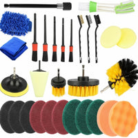 30-Piece Power Drill Brush Set for Car Cleaning, Detailing, Polishing, and Waxing