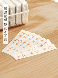 Portable 7-Day Mini Pill Organizer with 3 Compartments, Moisture-Proof Travel Medicine Storage