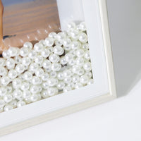 European Style Pearl Wooden Photo Frame with Glass for Wedding and Children's Photos