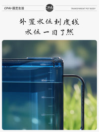 Long Spout Watering Can for Indoor Plants and Garden, Stainless Steel with Transparent Body