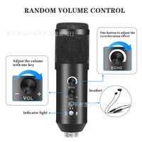 USB Condenser Microphone for Live Streaming, Gaming, and Recording with Reverb and Monitoring