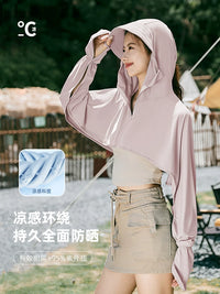 Women's Ice Silk UV Protection Sun Cape Shawl for Outdoor Activities
