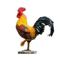 Outdoor Rooster and Hen Garden Statues Realistic Animal Figurines for Yard and Lawn Decor