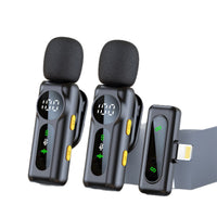 BYS L02 Wireless Lavalier Microphone with Digital Display for Video Recording and Live Streaming