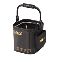 Portable Live Fishing Bucket with Side Pocket and Anti-Jump Net for Lure Fishing