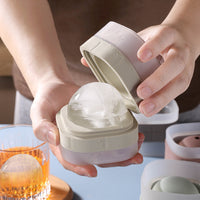 Large Sphere Ice Ball Mold for Whiskey & Coffee - Silicone Round Ice Cube Maker