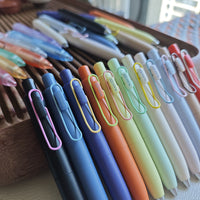 Mini Quick-Dry Retractable Gel Pen with Clip, 0.5mm Colored Ink for Students