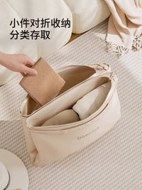 Portable Travel Toiletry Bag with Dual Compartments for Wet and Dry Separation