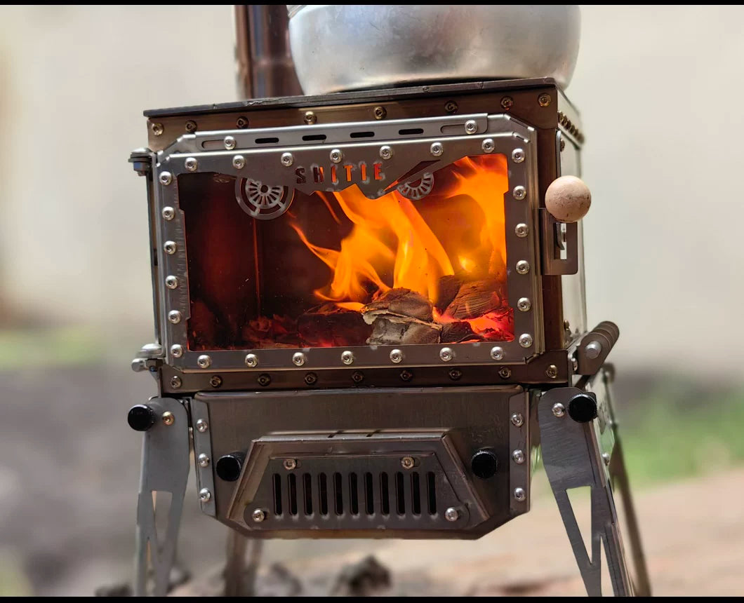 Mini Portable Wood Burning Stove for Outdoor Camping and Tabletop Use