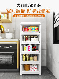 Slim Multi-Layer Drawer Storage Cabinet for Kitchen Bathroom Gap Organization