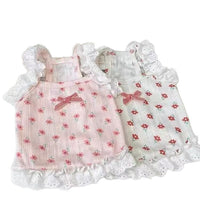 Floral Lace Princess Dress for Small Dogs and Cats