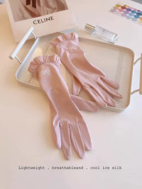 Women's UV Protection Gloves, Lightweight Breathable Ice Silk, for Driving & Outdoor Activities