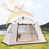 Portable Pop-Up Camping Tent for 2 People - Automatic Setup, Single Layer, Foldable Outdoor Shelter