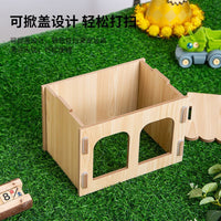 Quail Wooden House Feeder and Hideout for Breeding and Laying