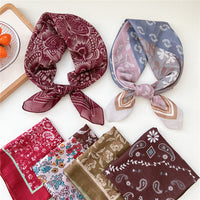 70cm Square Silk Scarf for Women - Fashionable All-match Necktie for Spring, Autumn, and Winter
