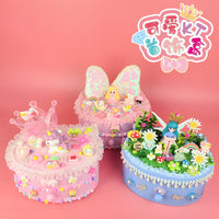 Kids' DIY Cream Glue Jewelry Box Craft Kit with Double-Layer Storage