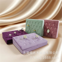 22-Slot Slanted Ring Display Stand Jewelry Organizer for Showcases and Countertops