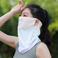 Breathable Ice Silk Sun Protection Face Mask for Cycling and Outdoor Activities