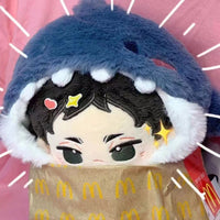 Cotton Doll Shark Hoodie Outfit Set for 20cm Plush Dolls