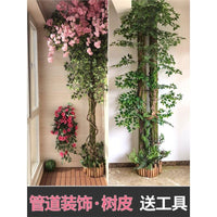 Artificial Bark Pipe Cover for Indoor Column and Drain Pipe Decoration