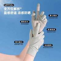 Women's Ice Silk UV Protection Gloves for Summer Driving Cycling with Touchscreen