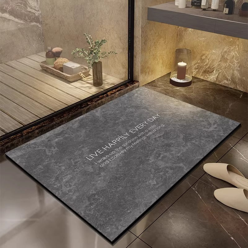 Modern Luxury Diatomaceous Earth Bath Mat - Super Absorbent, Non-Slip, Stain-Resistant for Bathroom & Toilet