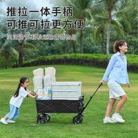 Outdoor Camping Cart with Oxford Cloth Tabletop, Foldable and Portable