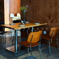Retro Industrial Style Dining Table and Chairs Set for Restaurant Bar Cafe