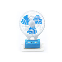 USB Rechargeable Oscillating Desk Fan with Night Light for Home, Office, and Dorm