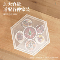 Foldable Mesh Food Cover Tent for Dining Table - Anti-Fly Dustproof Leftover Dish Protector