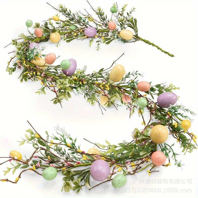 Easter Egg Garland Wreath Spring Festival Decoration