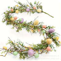 Easter Egg Garland Wreath Spring Festival Decoration